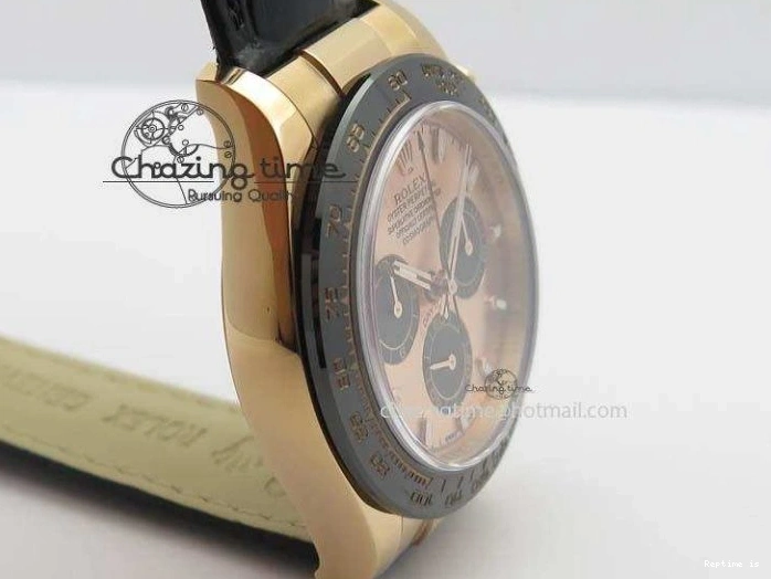 0107 Daytona 116515 Noob 1:1 Best Edition RG Black Dial On Black Leather Strap A NewStyle 3789